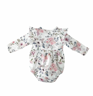 Bubble Romper- Floral Sky