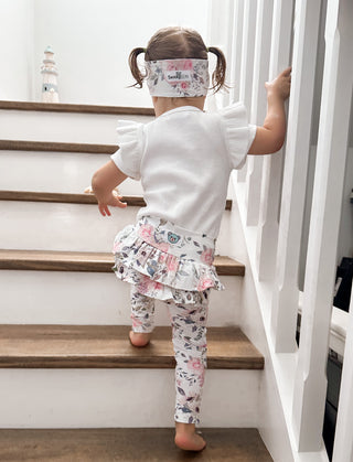 Frilly Pants - Floral Sky