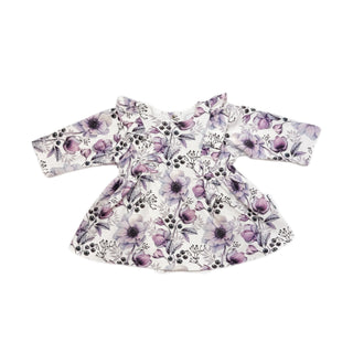 Frilly Long Sleeve Dress - Violet Bloom