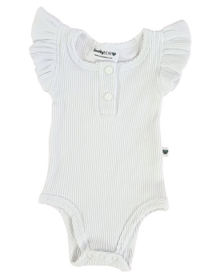 Bodysuit mit Rüschenärmeln - Weiß