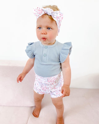 Rosetta Bummies, Bow and Short Sleeve Slate Bodysuit - Bundle