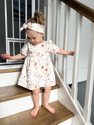 Frilly Short Sleeve Dress - Bloom