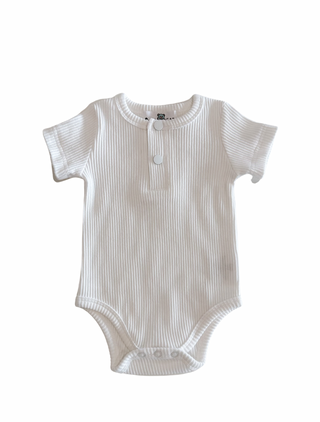 Short Sleeve Bodysuit - White