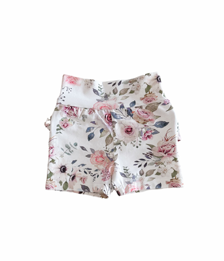 Frilly Bike Shorts - Floral Sky