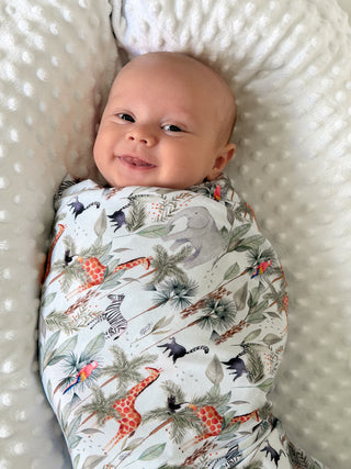 Organic Jersey Wrap - Jungle Safari