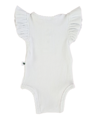 Bodysuit mit Rüschenärmeln - Weiß