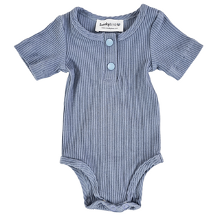 Short Sleeve Bodysuit - Blue