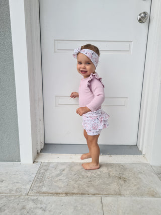 Rosetta Bummies, Bow and Long Sleeve Pink Bodysuit - Bundle