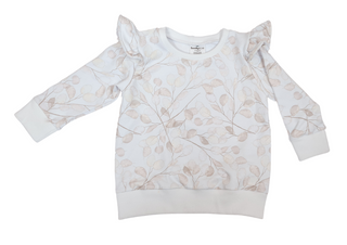 Frilly Jumper  - Neutral Leaf