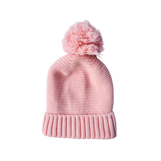 Knitted Rib Beanie - Flamingo Pink