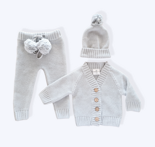 Knitted Set Steel Blue - Bundle